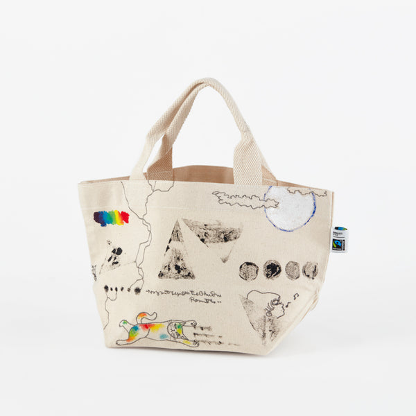 ❤なおやん❤ バッグ ハンドメイド Swan embroidery on a drawstring bag] An embroidery artist