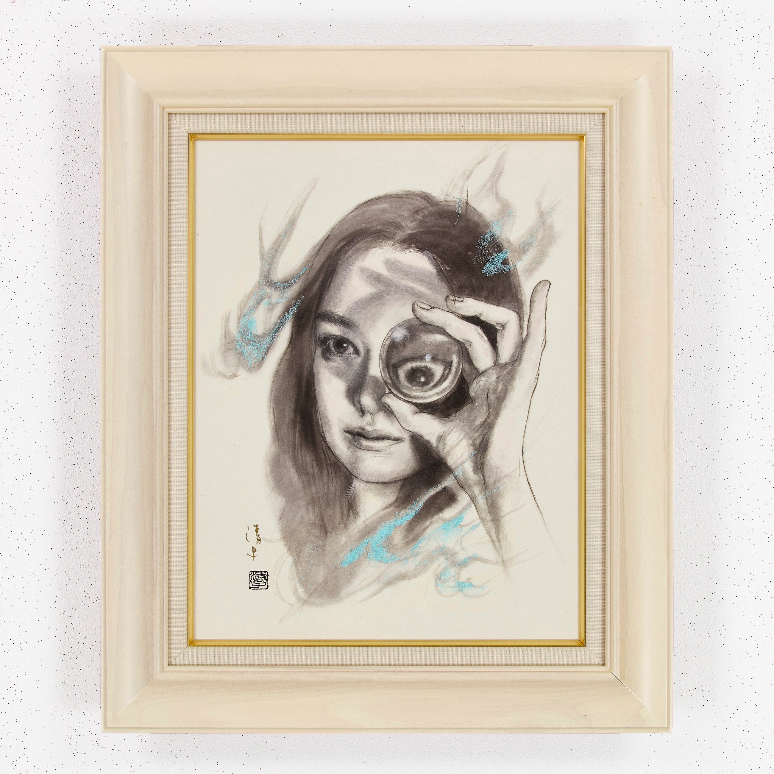 ⭐️ イシイリョウコ　一点ものペン画　絵　人形 ⭐️ イシイリョウコ 一点ものペン画 絵 人形