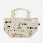 Hand-painted fair trade cotton bag "Triangle"