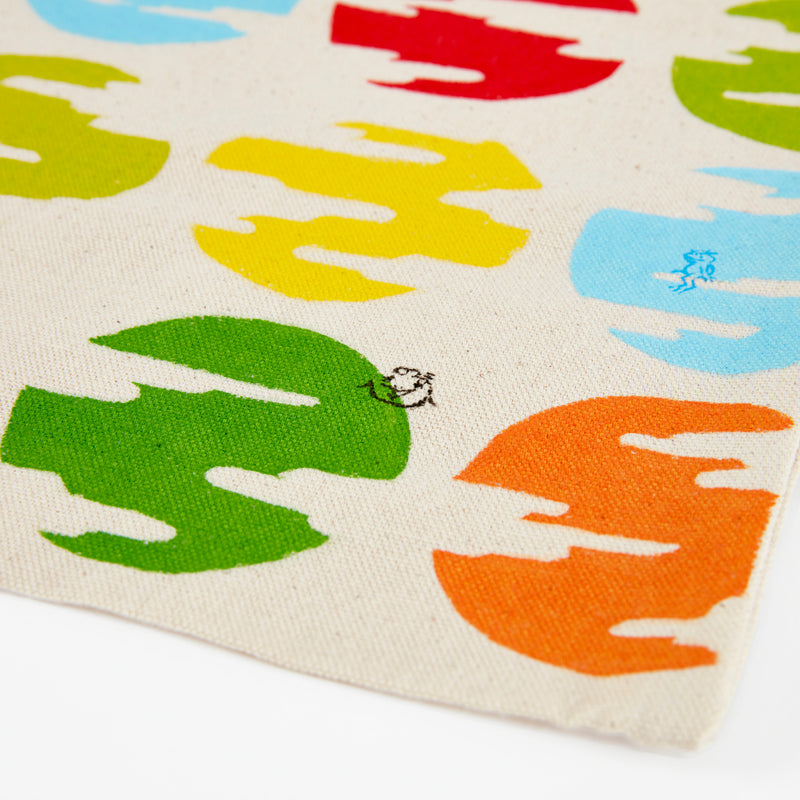 Hand-painted fair trade cotton tote bag "Airmoon"