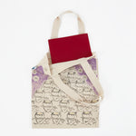 Hand-painted fair trade cotton tote bag "Kappa flute"