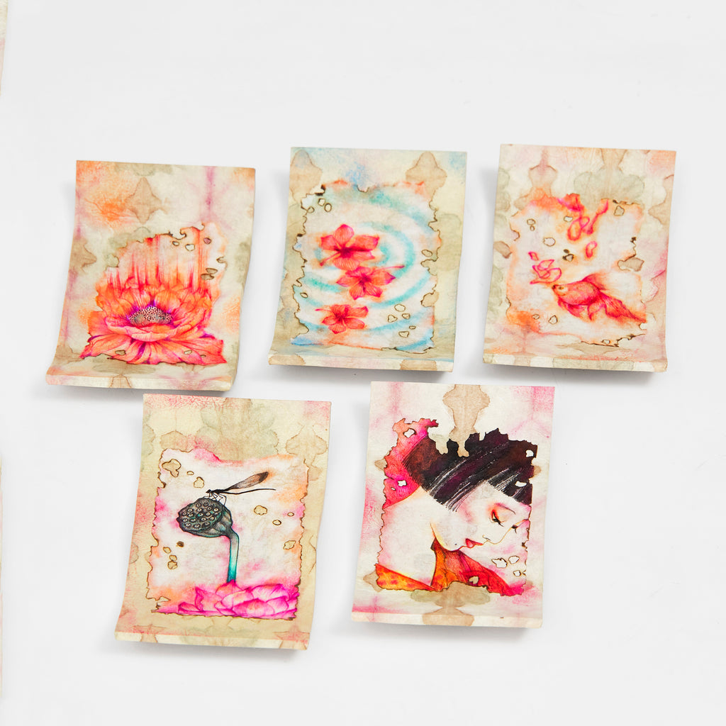 成田朱希 Aki Narita フラワーワサラ Flower Wasara Plate – KON-KON Art Shop